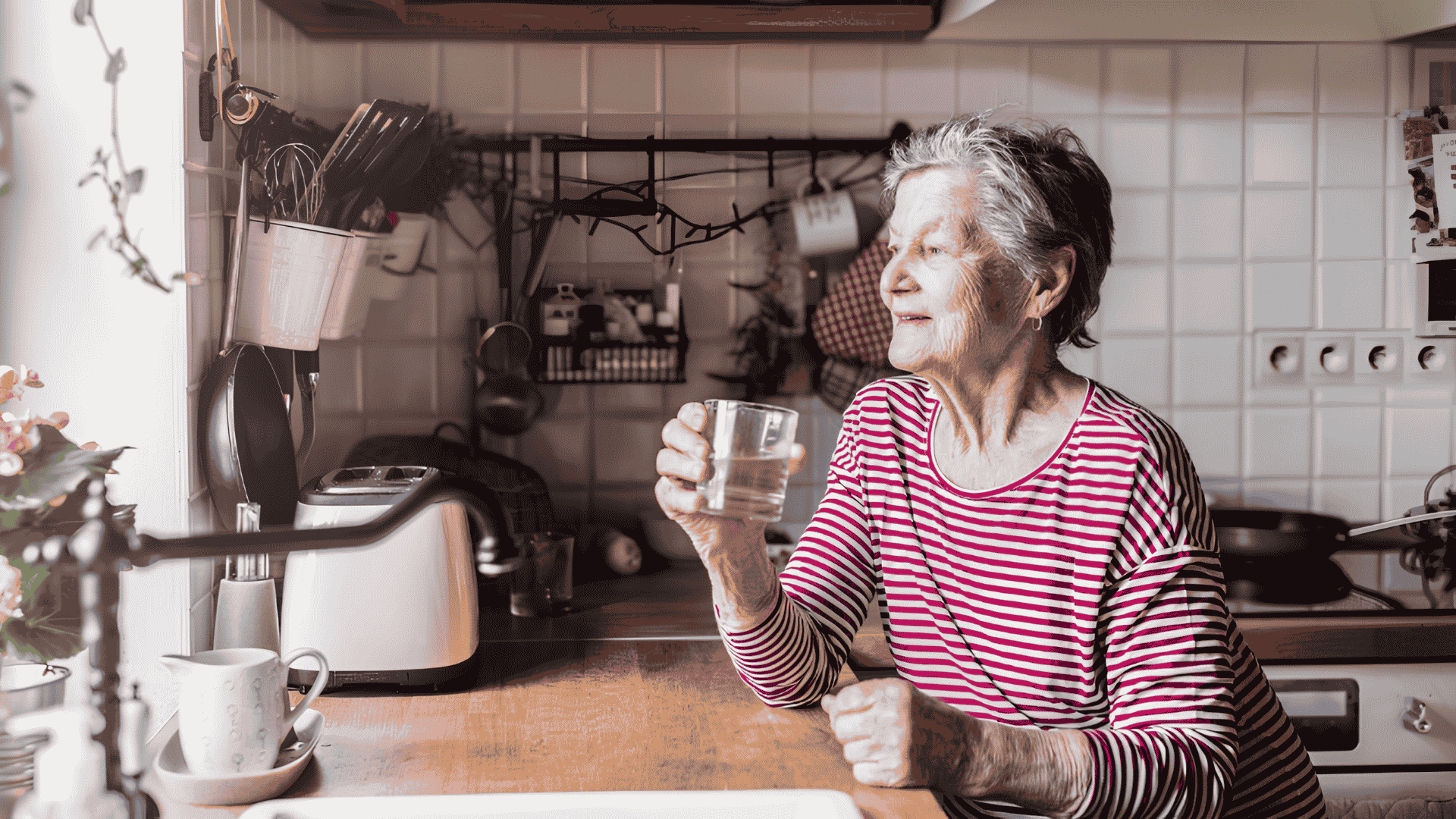 Can the State Pay for Elderly Care in Los Angeles, California? Independent older adult at home enjoying a peaceful morning.