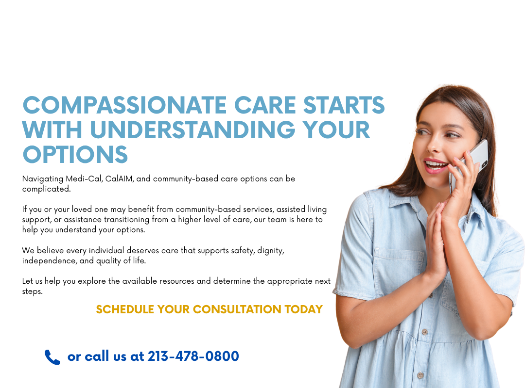 COMPASSIONATE CARE STARTS WITH UNDERSTANDING YOUR OPTIONS2 If you are exploring assisted living options for yourself or a loved one, we are here to help you understand your options and guide you through the process.<br />